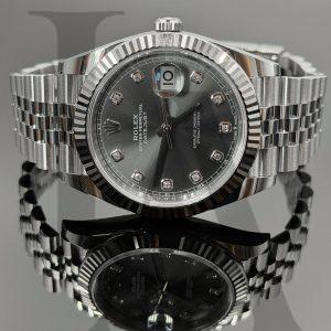 Rolex Datejust 41 | 126334-0006 | Grey set with diamonds