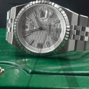 Rolex Land-Dweller 36 | 127234-0001 | White, Honeycomb motif
