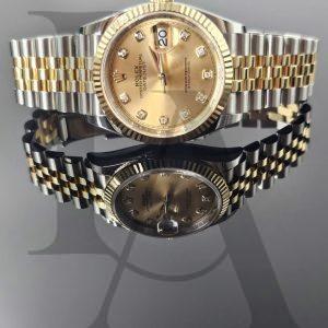 Rolex Datejust 36 | 126233-0017 | 鑲鑽香檳色錶面